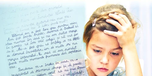 copil care scrie o scrisoare foto wvr