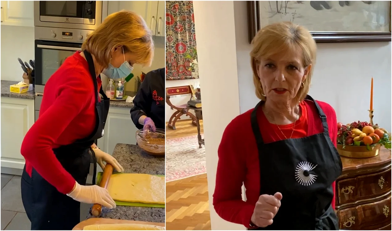 Majestatea Sa Margareta la cratiță gătind în bucătăria Palatului Elisabeta   capturi jpg