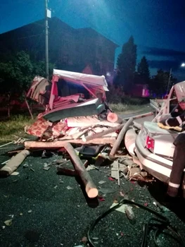 Accident urât la Topolovăţul Mare FOTO ISU Timiş