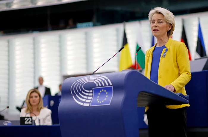 Ursula von der Leyen în fața Parlamentului European FOTO Profimedia