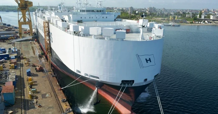 Nava construită pentru norvegieni la şantierul Daewoo Mangalia FOTO DMHI