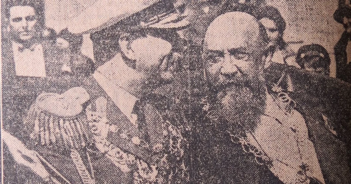 Imagine cu regele Carol al II-lea si Nicolae Iorga