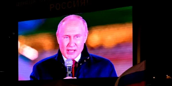 Vladimir Putin, discurs în Piața Roșie din Moscova, 30 septembrie 2022 | Foto AFP