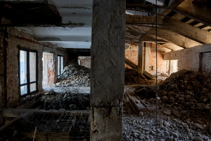 Lucrări la Cinema Studio din Timişoara FOTO Fidografia