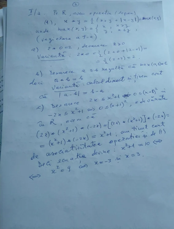 Rezolvări matematică bac 2021