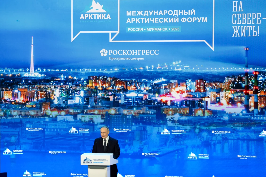 Vladimir Putin, la Forumul de la Murmansk FOTO PROFIMEDIA