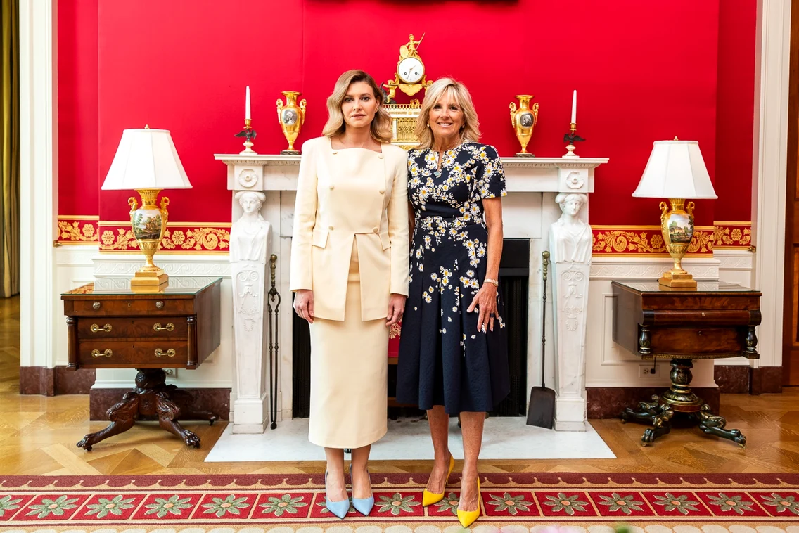 Olena Zelenska la Casa Alba in SUA Jill Biden aceeasi rochie ca la Bucuresti (5) jpg
