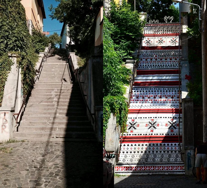
    Scările Rakoczi din Târgu Mureș sunt considerate cele mai frumoase din lume  