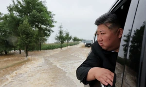 Kim Jong-un a executat zeci de oameni din cauza inundațiilor FOTO KCNA/EPA-EFE