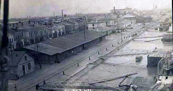 Portul Galaţi la 1902. Sursa foto