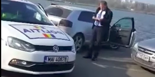 Echipaj Poliţie Rutieră Lacul Tăbăcărie Constanţa Sursa youtube