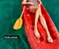 Anca Țurcașiu și iubitul ei, Călin Șerban, pe canoe în Palawan. FOTO: Instagram