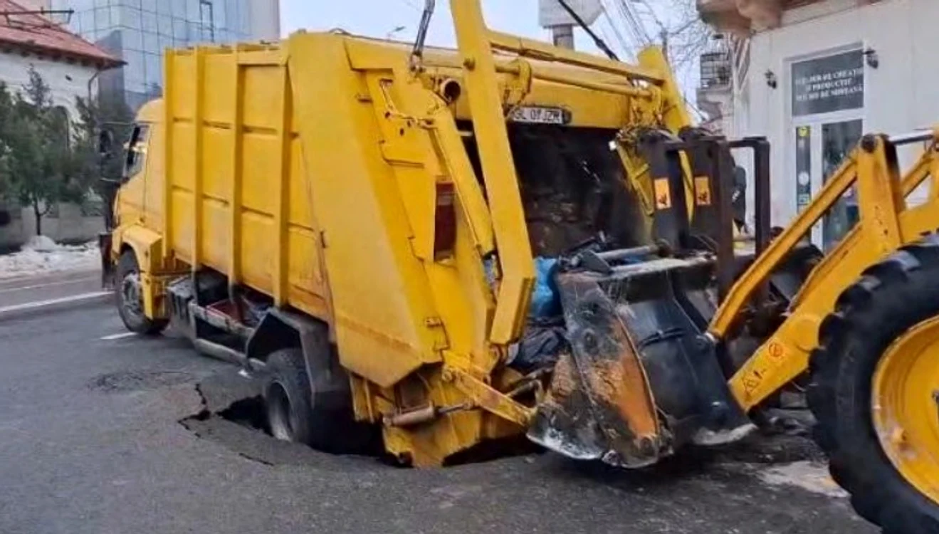Surpare în centrul orașului Galați FOTO: Captură video