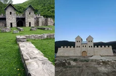 Castrul de la arutela inainte si dupa restaurare jpg