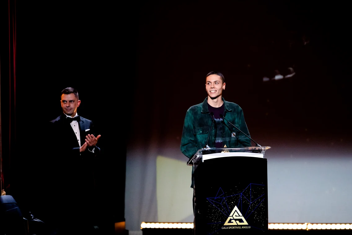 David Popovici si Eduard Novak la gala Sportivul Anului 2022