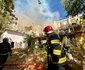 Incendiu puternic la fostul restaurant „Mărul de Aur” din București FOTO: ISU