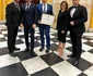 Cosmin Savu, Alex Dima, Cristian Leonte, Paula Herlo și Rareș Năstase, care formează echipa „România, te iubesc!”, onorați la Palatul Regal de Majestatea Sa Margareta. FOTO: Instagram