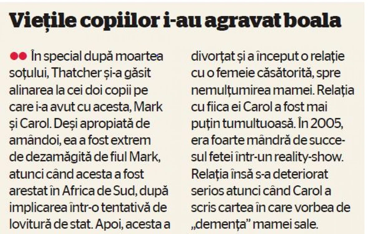 thatcher caseta