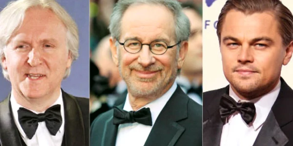 James  Cameron,Steven Spielberg şi Leonardo DiCaprio