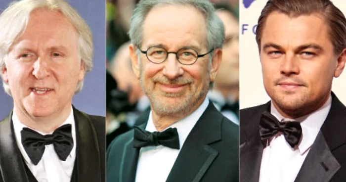 James  Cameron,Steven Spielberg şi Leonardo DiCaprio