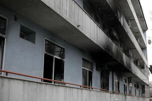 Incendiu la Spitalul Matei Balş din Bucureşti. FOTO Inquam Photos / Octav Ganea