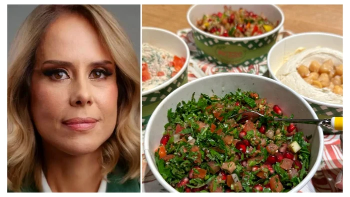 Mihaela Bilic recomandă consumul salatei tabouleh - Foto: colaj Click! (social media)