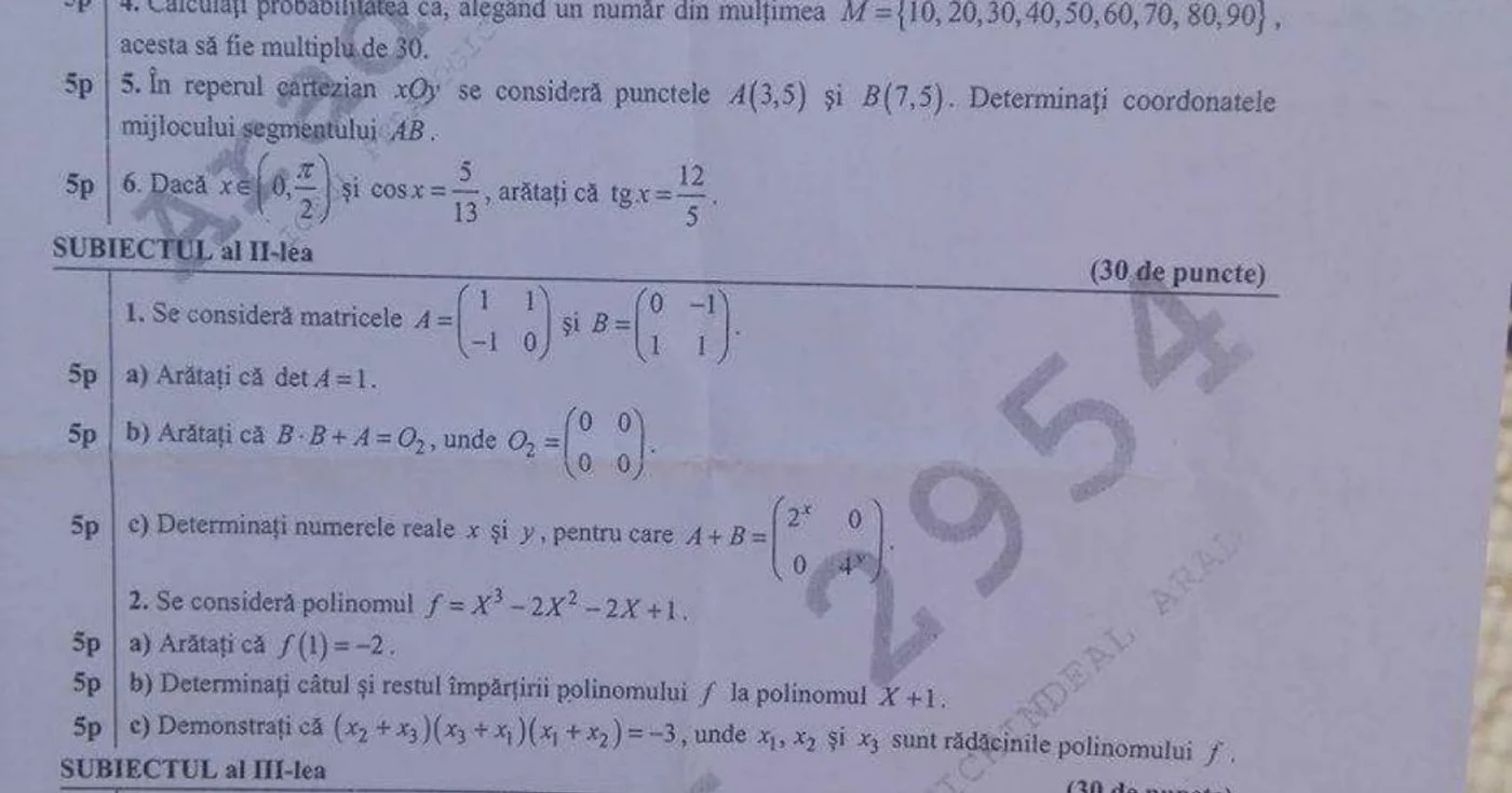 subeicte bac 2016 mate tehnologic