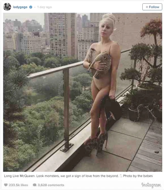 Alexander Mcqueen este una din casele de modă preferate de Lady Gaga