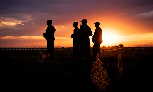 Soldați NATO la baza Bezmer din Bulgaria FOTO AFP 