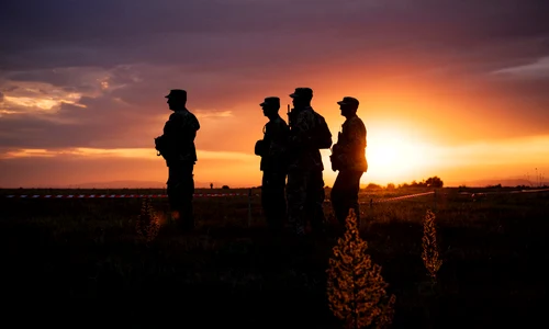 Soldați NATO la baza Bezmer din Bulgaria FOTO AFP 