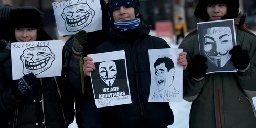 Protest anti-ACTA la Iaşi