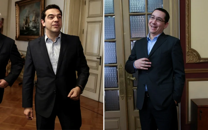 Premierul Victor Ponta ţine partea omologului său grec, Alexis Tsipras FOTO Adevărul