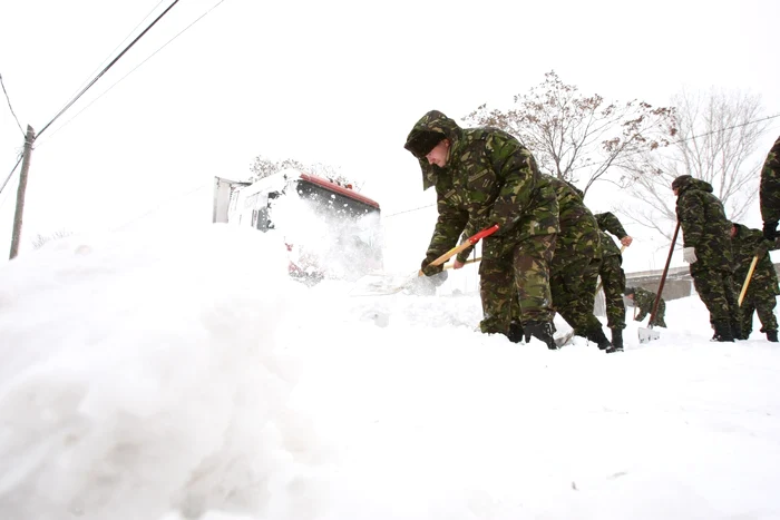 Militarii iau parte la acţiunea de căutare a tânărului dispărut în nămeţi Foto: arhiva Adevărul