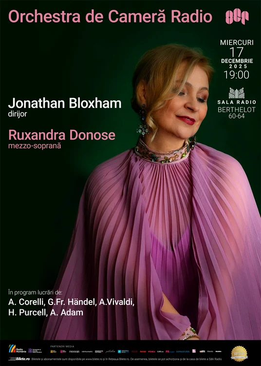 Concertul baroc al Ruxandrei Donose, în transmisiune radiofonică