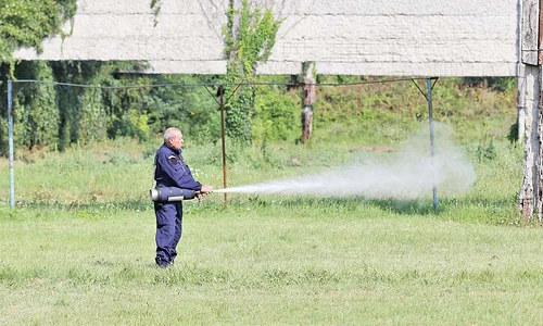 Subofițerul Alexandru Dinică a tras cu gaze spre doi colegi, aflați la mare distanță de el  jpeg