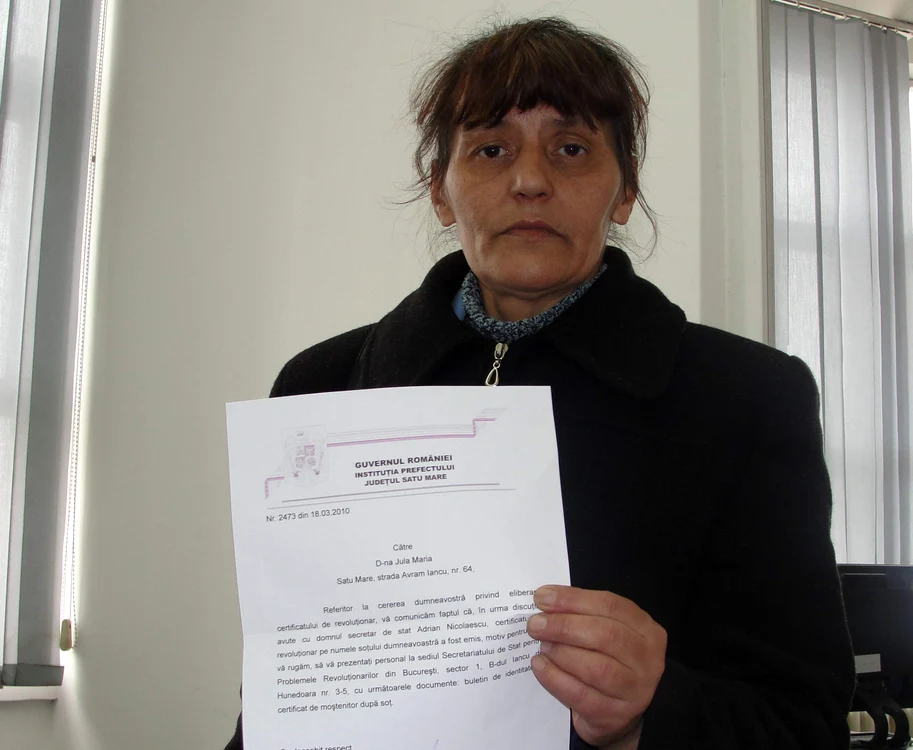 Maria Jula a primit joi invitaţia la Secretariatul de Stat pentru Problemele Revoluţionarilor