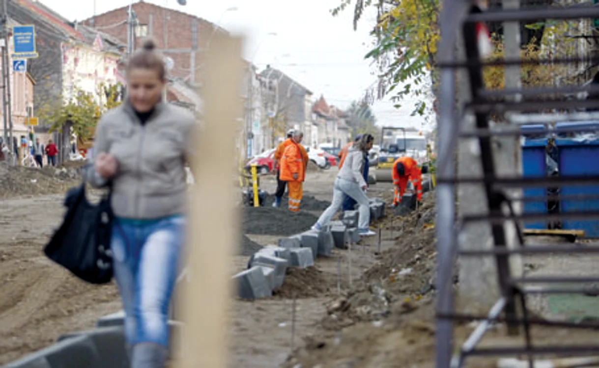 Tot mai puţini timişoreni îşi fac cumpărăturile de pe Brâncoveanu din cauza lucrărilor. 