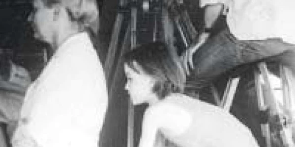 Alături de tatăl ei, operator de imagine, pe platourile de filmare de la Buftea Fotografii: colecţia personală