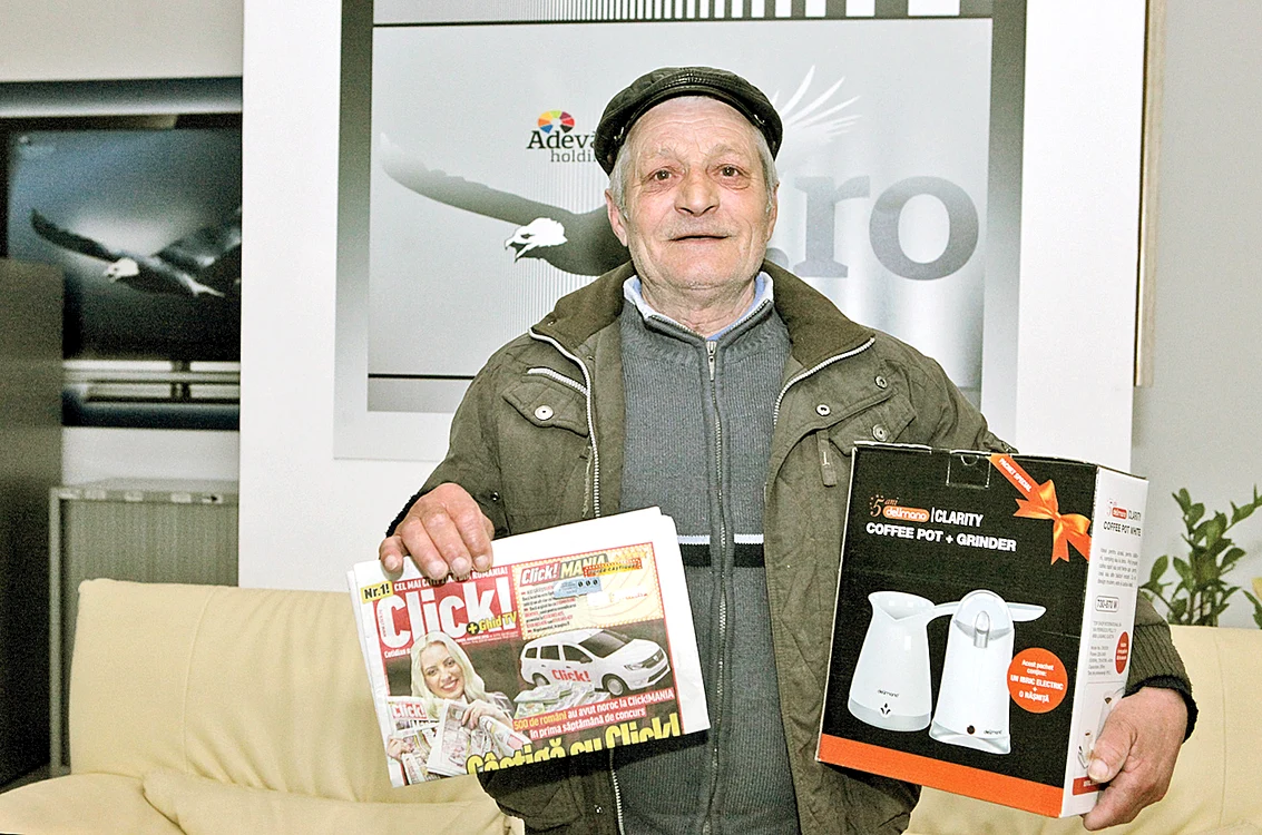 Florente Craiu a  câştigat un set  cu ibric şi râşniţă
