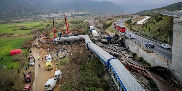 Accident de tren în Grecia FOTO Profimedia 