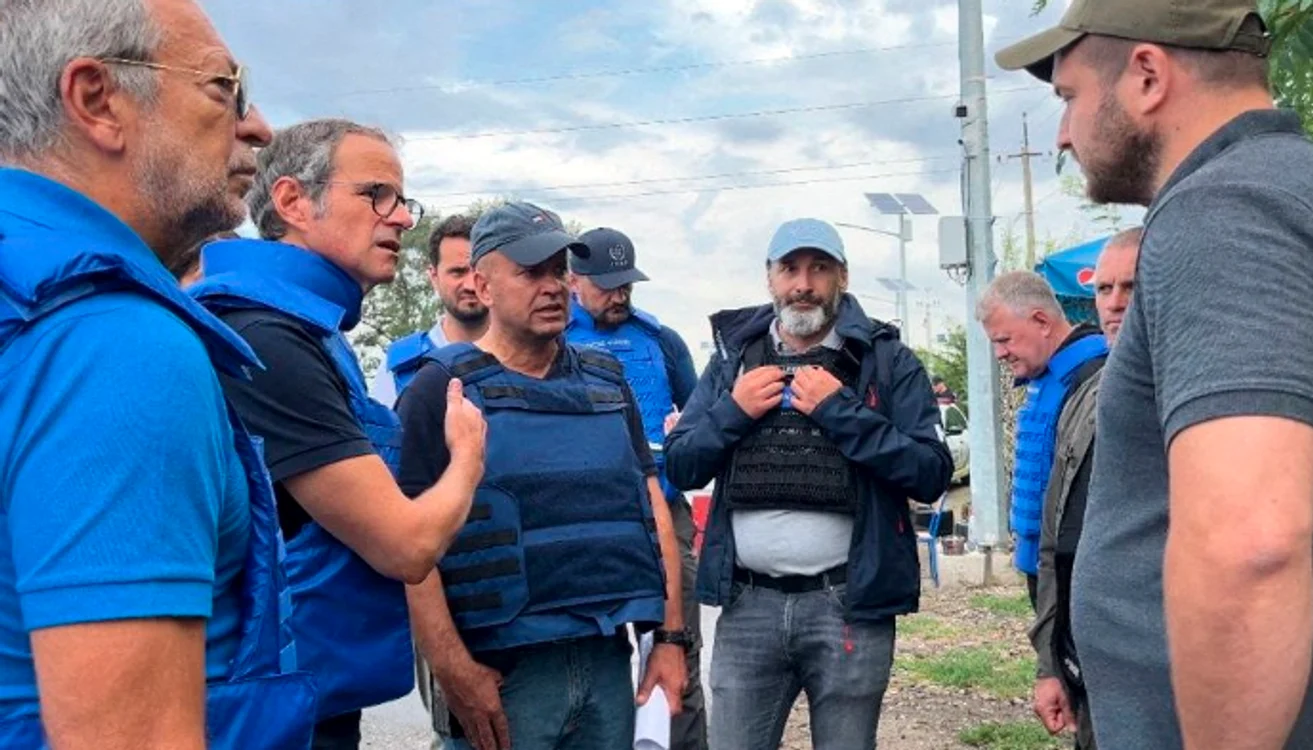 Delegație a AIEA în cadrul unei inspecții la centrala nucleară din Zaporojie FOTO Twitter