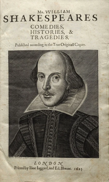 Portretul lui William Shakespeare, publicat în First Folio