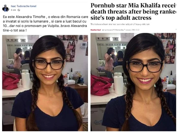 Actrița porno Mia Khalifa a fost prezentată drept eleva Alexandra