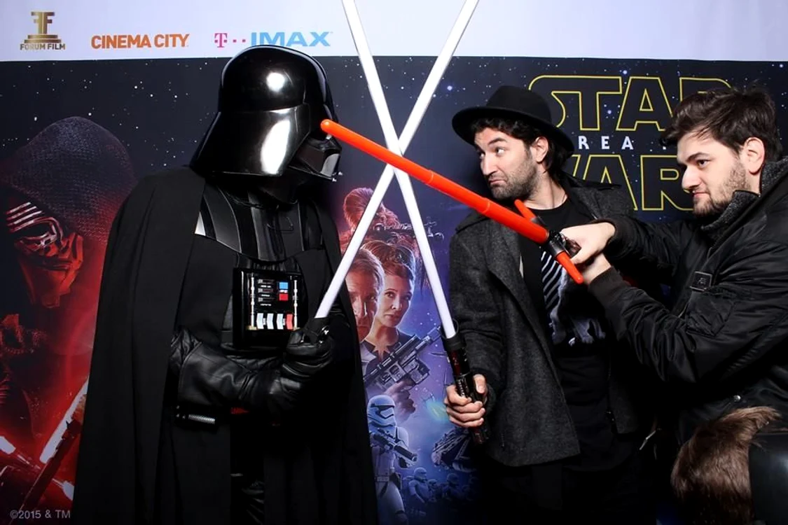 Smiley și fratele său s-au distrat de minune la lansarea filmului Star WarsFoto: Click