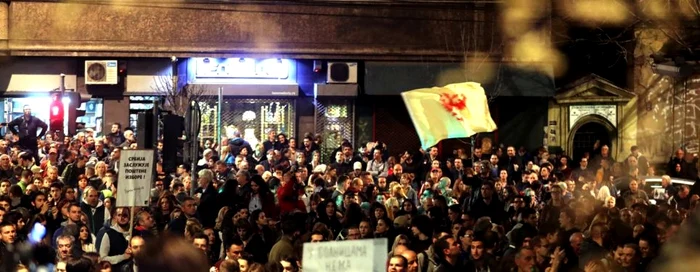 Protest antiguvernamental Belgrad Serbia FOTO EPA-EFE