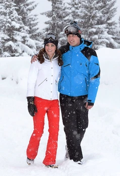 Kate Middleton și William la schi, 2016