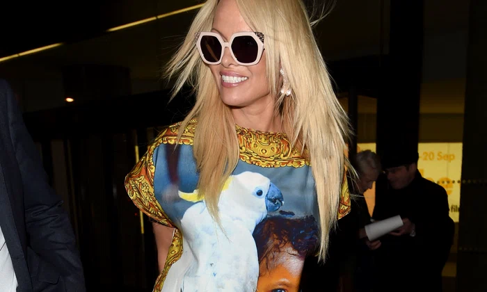 Pamela Anderson at the launch party for Cool Eart jpeg