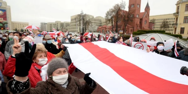 Proteste la Minsk FOTO EPA-EFE