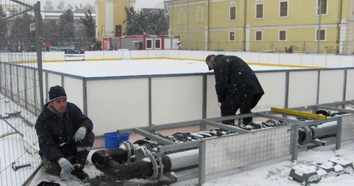 Patinoarul va fi gata în câteva zile