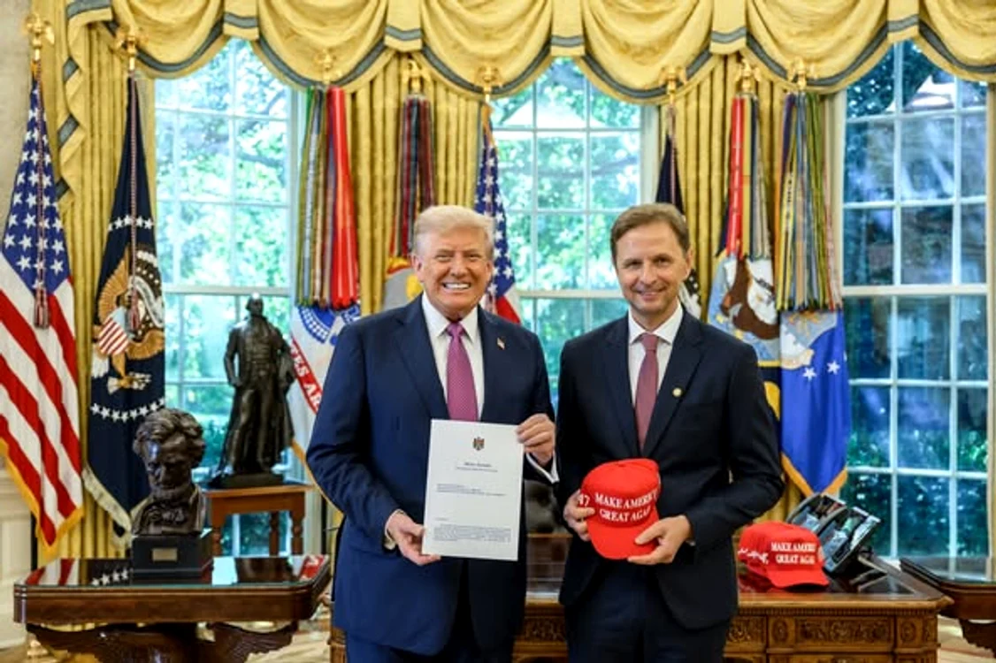 Vlad Kulminski a fost primit la Casa Alba de Donald Trump. FOTO: Mfa.gov.md